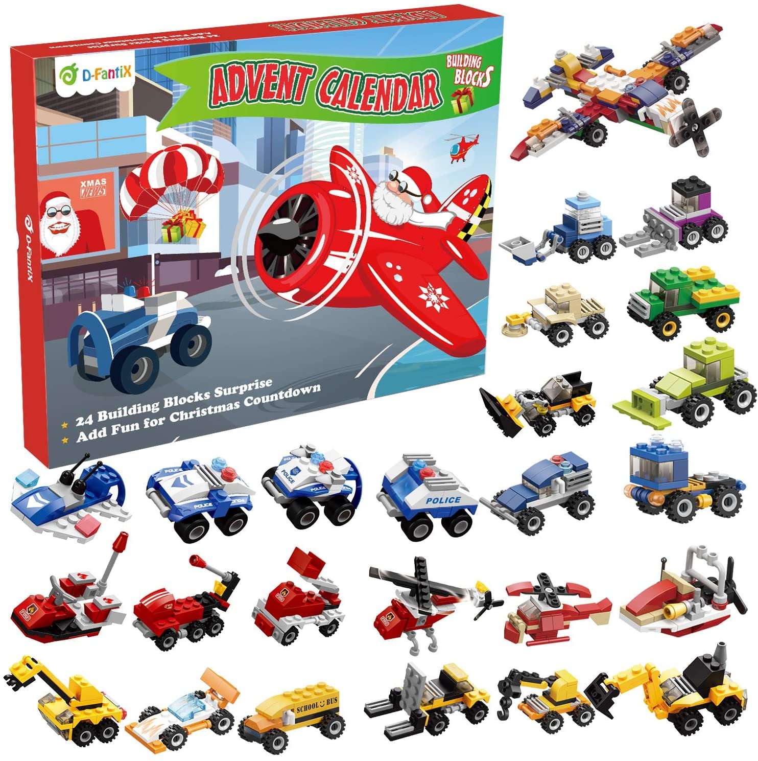 D-FantiX Christmas Advent Calendar 2022, Kids Building Toys Advent Calendar  Countdown to Christmas with Vehicles Pull Back Cars Construction Toys 24  Days Count Down Gift for Toddler Boys Girls - Walmart.com
