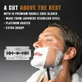 thumbnail image 4 of Viking Revolution - Long Handle Double Edge Safety Razor - Butterfly Open Razor 10 Japanese Stainless Steel Double Edge Blades - Close, Clean Shaving Razor Men., Black Long Handle, 12 Piece Set, 4 of 7