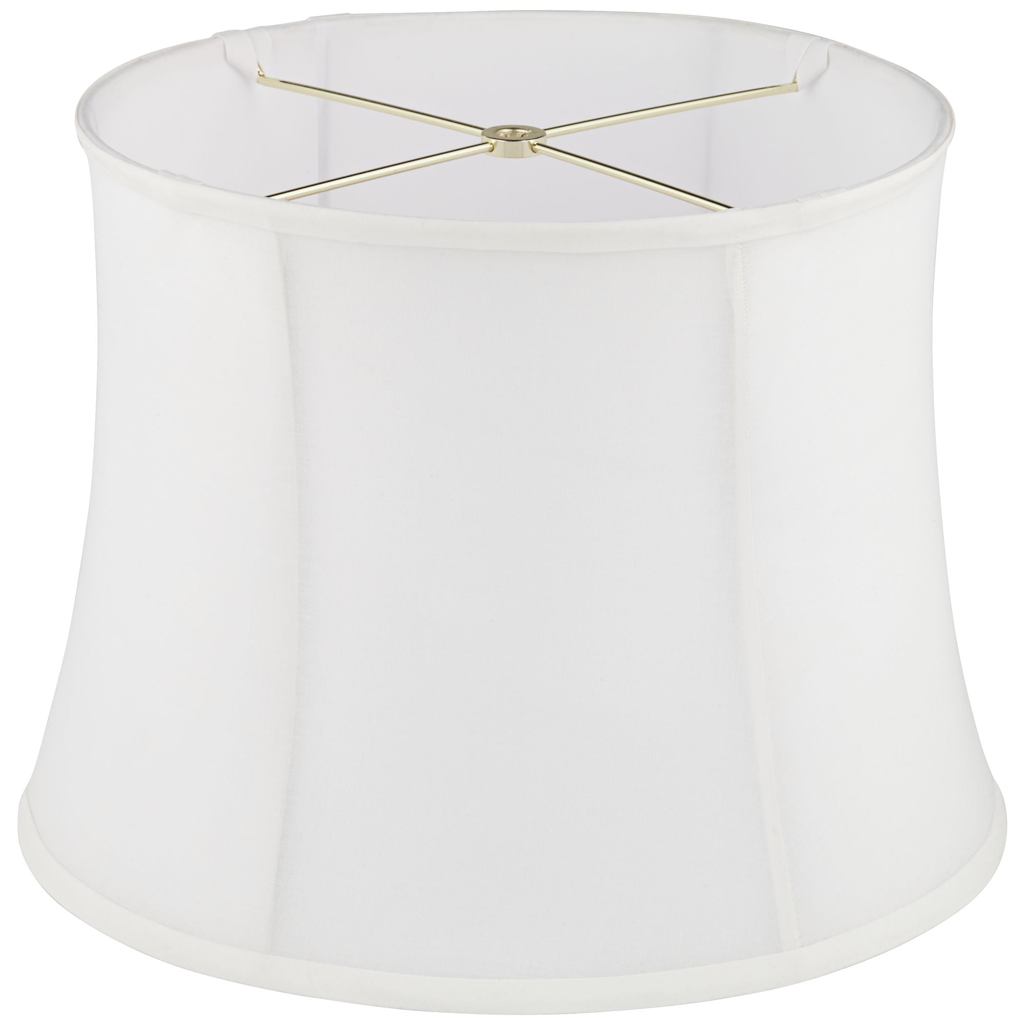 Springcrest Set of 2 Drum Print Lamp Shades White Cream Medium 11.5" Top x 13.5" Bottom x 10" High (Spider)