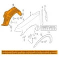 thumbnail image 3 of For 04-15 Titan Truck Front Splash Shield Inner Fender Liner Left Right SET PAIR, 3 of 5
