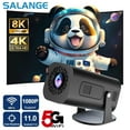 thumbnail image 1 of Salange 1080p HD Support 4K 8K Native with Wifi6 BT5 Mini Smart Pocket Projector Android 11, 1 of 6
