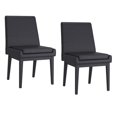 thumbnail image 5 of Pemberly Row Contemporary Faux Leather and Metal Dining Chair Set of 2 Black, 5 of 8