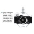 thumbnail image 4 of Uxcell E27 Medium Base Bulb Socket Adapter M10 Thread Lamp Holder 3 Light Socket, 4 of 4