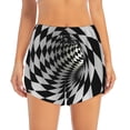 thumbnail image 2 of Goofa 3D Vortex Illusion Printed Women 2 in 1 Running Shorts,Quick Dry Athletic Workout Shorts,High Waisted Athletic Shorts with Liner Pockets-XX-Large, 2 of 9