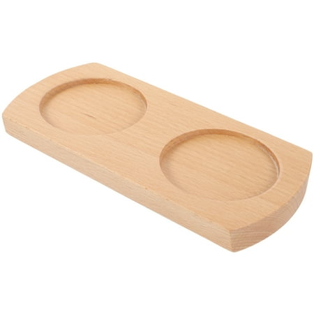 

Pepper Bottle Tray Wooden Rest Dining Table Decoration Wooden Coaster for Drinks