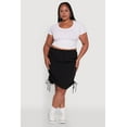 thumbnail image 2 of Womens Plus Size Toggle Drawstring Waist Midi Skirt, 2 of 5