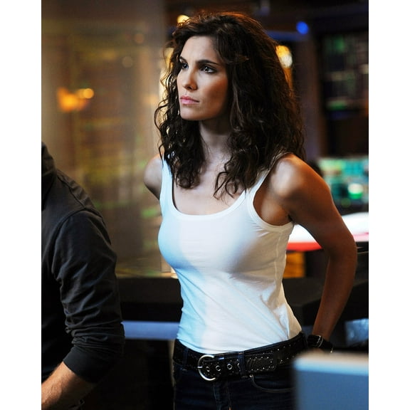 Daniela Ruah Sexy Busty White Vest 24x36 HD Aluminum Wall Art