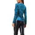 thumbnail image 3 of INSPIRE CHIC T-Shirts en Velours pour Femmes Col Rond Manches Longues Décontracté TG Bleu, 3 of 6