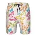 thumbnail image 3 of Goofa Retro Colorful Butterfly Printed Mens Swim Trunks Summer Quick Dry Short Beach Swimwear Bathing Suits-3X-Large, 3 of 9