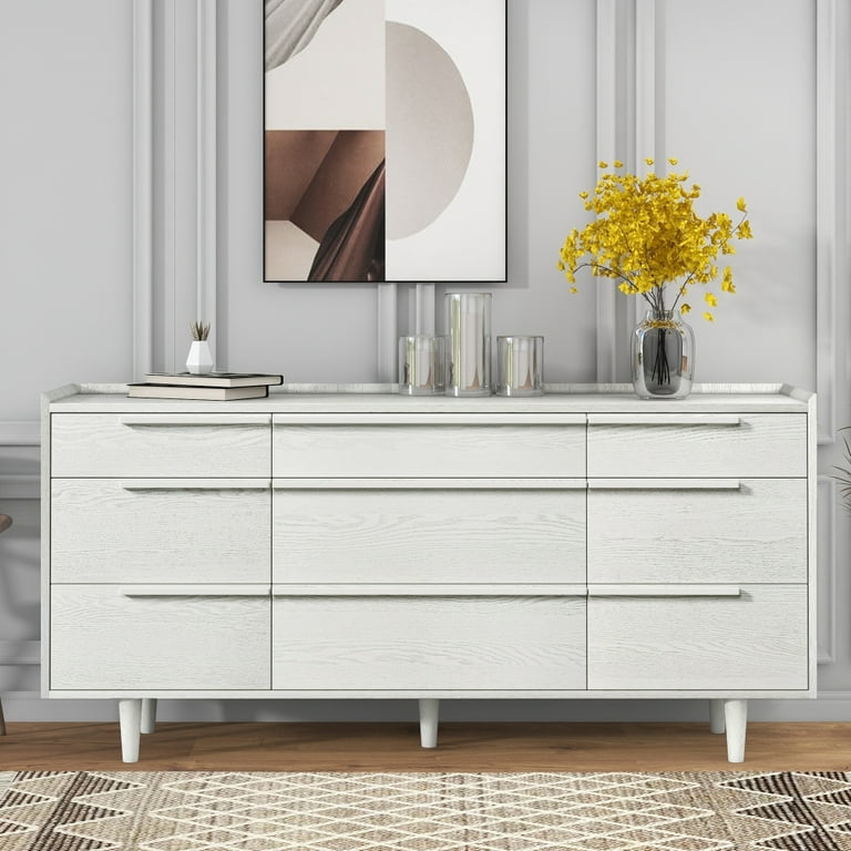 White lacquer sale tall dresser