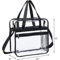 thumbnail image 4 of Clear Tote Bag Stadium Approved - Handles, Shoulder Strap, Zipper Closure, 4 of 5