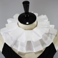 thumbnail image 4 of Sonducket Cuello falso con volantes para mujer blanco, suave y transpirable, cómodo de llevar | Fácil de combinar con cualquier Disfraces de disfraces, 4 of 6