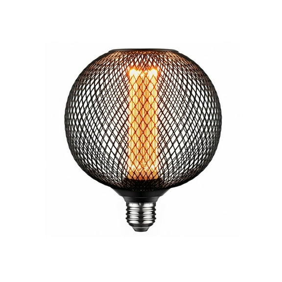 Next Glow LED Decorative Light Bulb 3.5 W, E26 Vintage Black Metal Cage Edison Light