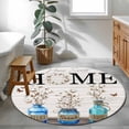 thumbnail image 4 of Rectangle Rug 3ft Area Rug, Farmhouse Blue Bottle Cotton Home Quote Area Rugs for Living Room Bedroom, Vintage Wood Grain Floor Mat Non-Slip Non-Shedding Carpet Indoor Accent Rugs, 4 of 9