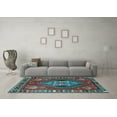 thumbnail image 3 of Ahgly Company Indoor Rectangle Persian Light Blue Traditional Area Rugs, 8' x 10', 3 of 4