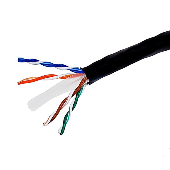 PrimeCables® CAT6 1000ft UTP Solid Cable 550Mhz Ethernet Cable 23AWG Bulk Network Wire (Black)