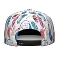 thumbnail image 4 of Earthy Tone Snapback Hat - Retro Abstract Pattern, Adjustable Flat Brim Back Cap with Worn-Out Look, 4 of 8