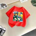 thumbnail image 4 of Marca Disney Family Summer Lively - Camiseta de algodón para niños, bonita camiseta de dibujos animados soleados para niño y niña, ropa informal de moda para niño, 4 of 5