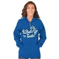 thumbnail image 5 of What Up Toots Cute Mr Owl Tootsie Pop Zip Hoodie Sweatshirt Women Brisco Brands M, 5 of 6