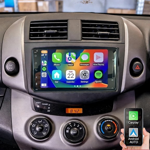 Gsuatey Car Radio for Toyota RAV4 2006-2011, Android Car Stereo with Wireless Carplay Android Auto GPS WiFi 7inch Touch Screen Bluetooth/FM HiFi Mirror Link RCA USB SWC Backup Camera