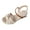 Beige, variant on Women's Wedge Heel Sandals Open Toe Bow Knot Summer Espadrille with Ankle Buckle Strap