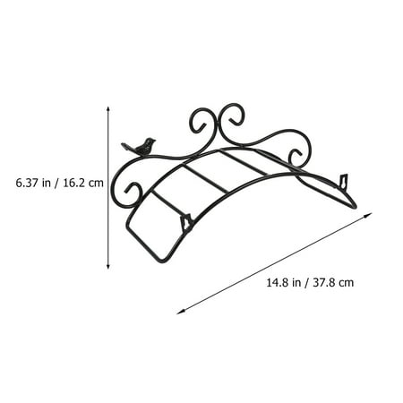 

2pcs Wall Mounted Garden Hose Storage Holder Hanging Hose Storage Rack (Black)