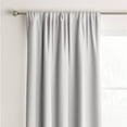 thumbnail image 3 of 42"x84" Room Darkening Heathered Window Curtain Panels– White | Noise Reduction, UV Protection & Thermal Insulated, 3 of 5