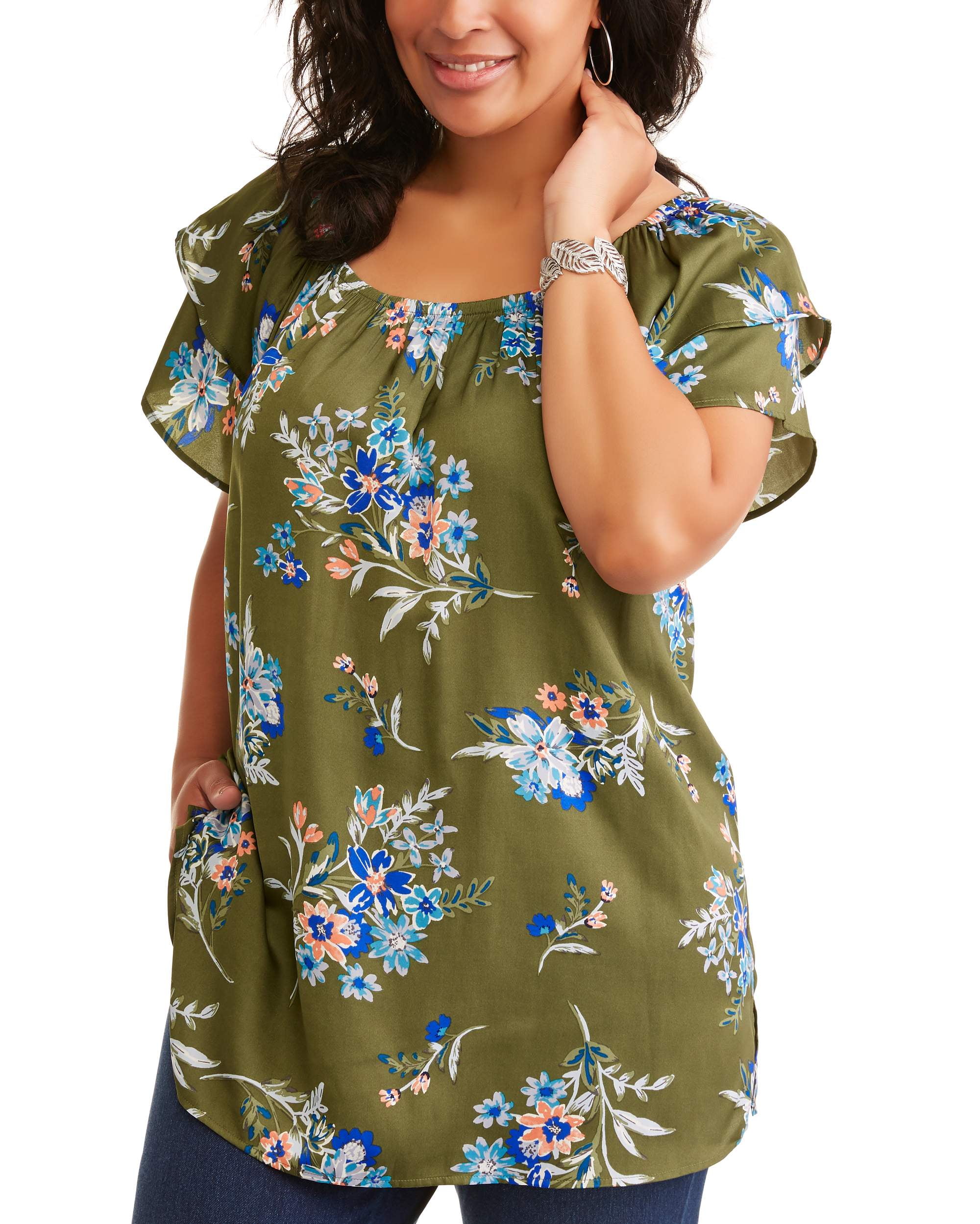 terra & sky peasant top