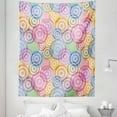 thumbnail image 1 of Modern Tapestry, Geometric Circles Rounds in Vivid Colors Retro Design with Abstract Background Print, Fabric Wall Hanging Decor for Bedroom Living Room Dorm, 5 Sizes, Multicolor, by Ambesonne, 1 of 1