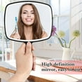 thumbnail image 3 of 3 Pieces Extra Large Hand Mirrors with Handle Handheld Cosmetic Mirrors Handheld Makeup Mirrors Portable for Barber Travel Home and Salon Mirror to See Back of Head, 3 of 7