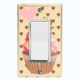 thumbnail image 1 of Metal Light Switch Plate Cover Strawberry Shortcake Cupcake Heart Wallpaper CAK034, 1 of 13