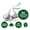 Green & White, variant on Darling Souvenir Candy Labels 190 Pcs No Monsters Allowed Party Theme Stickers-Navy Blue