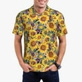 thumbnail image 3 of Rocae Sunflowers Vintage for Men's Short Sleeve Polo Shirt, Quick Drying Performance Moisture Wicking Sports Men's Golf Shirt Medium, 3 of 9