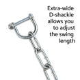 thumbnail image 4 of Blue Rabbit Play Disc Monkey Swing with Rope/Chain for Falcon Zip Line, Red, 4 of 6