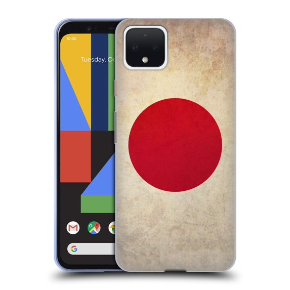 Head Case Designs Vintage Flags Japan Japanese Soft Gel Case Compatible with Google Pixel 4