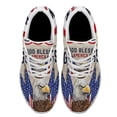 thumbnail image 2 of God Bless America Shoes Patriotic Eagle Independence Day Print Sneakers Lightweight Comfortable Running Shoes for Men Women White Size 10, 2 of 7
