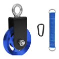 thumbnail image 1 of Cable Pulley with Swing Strap Carabiner, 90mm Pulley Wheel DIY Pull Down Attachment,Home Gym Equipment Silver, 1 of 5