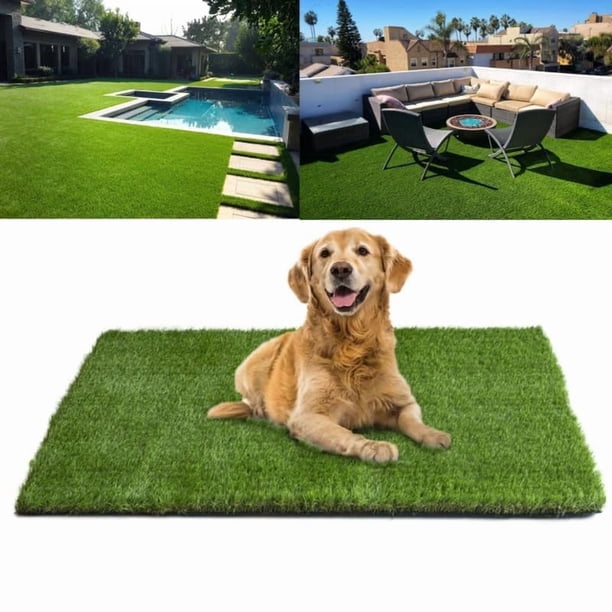 Tapete Entrenador para Perros, Césped Artificial, alfombras de césped sintético, alfombras para Mascotas en Patios, alfombras