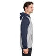 thumbnail image 3 of Team 365 TT96CB Unisex Zone HydroSport Heavyweight Colorblock Hooded Sweatshirt-ATH HT/ SP DK NV-3XL, 3 of 3