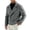 Dark Gray, variant on Hulanddfd Men's Pea Coat Turn Down Collar Double Breasted Short Wool Blend Jacket Casual Fall Winter Outerwear