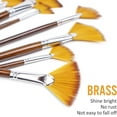 thumbnail image 4 of Casewin Artist Fan Paint Brushes Set 9pcs - Soft Anti-Shedding Nylon Hair Wood Long Handle Paint Brush Set for Acrylic Watercolor Oil Gouche Painting, 4 of 8