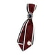 thumbnail image 2 of Corbata elegante con clip para mujer, estilo retro, decoración, lazo de seda, cinta blanco rojo, 2 of 9