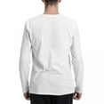 thumbnail image 4 of ALLNOB Men's Long Sleeve Round Neck T-Shirt with Floral Print White, 4 of 6