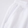 thumbnail image 6 of Besolor Men's Shorts Summer Casual Knee Length Elastic Waisted Drawstring Loose Workout Half Pants with Pockets(X-Large,White), 6 of 7