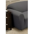 thumbnail image 4 of Stretch Sensations 1-Piece Stretch Newport Loveseat Slipcover, Grey, 4 of 7