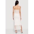 thumbnail image 3 of Women's Sleeveless Side Slit Crochet Maxi Dress, 3 of 3