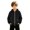 Black, variant on Unisex Kids Hoodie Jacket Backpack Design Zip Up Sweatshirt Casual Streetwear Outerwear for Boys Girls