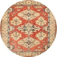 thumbnail image 1 of Ahgly Company Indoor Round Traditional Red Geometric Area Rugs, 3' Round, 1 of 6
