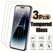 iPhone X Crystal Clear Tempered Glass Screen Protector, Strong 9H Hardness, Edge-to-Edge Coverage, Scratch Resistant, Fingerprint Resistant - Pack of 3
