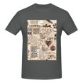 thumbnail image 4 of Bingfone Abstract Coffee Pattern With Letters Men'S Loose Fit Short-Sleeve Pocket T-Shirt, 4 of 7